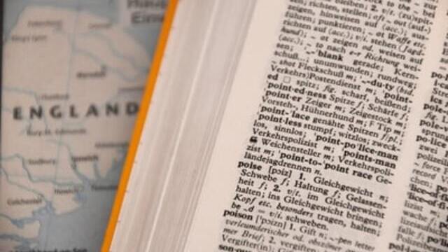 地図とともにおいてある英語の辞書